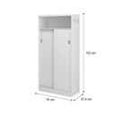 Ver imagem 2 de Armário Utilitário Banheiro 2 Portas Branco Carraro