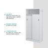 Armário Utilitário Banheiro 2 Portas Branco Carraro - 3
