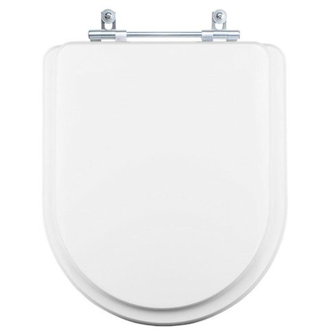 Assento Sanitário Tampa de Vaso Branco Resina Poliester Riviera para Bacia Celite