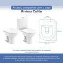 Ver imagem 3 de Assento Sanitário Tampa de Vaso Branco Resina Poliester Riviera para Bacia Celite