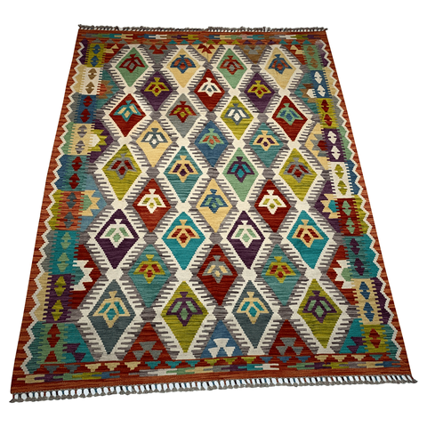 Tapete Kilim Afegão 2,39 x 1,74m