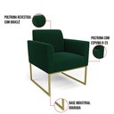 Ver imagem 4 de Namoradeira e 2 Poltronas Industrial Dourado Marisa Bouclê Verde D03 - D’Rossi