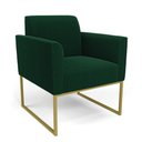 Ver mais imagens de Namoradeira e 2 Poltronas Industrial Dourado Marisa Bouclê Verde D03 - D’Rossi