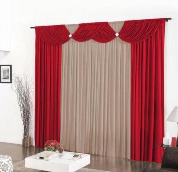 Cortina 2,00m X 1,70m Floripa Malha Gel Vermelha - 1
