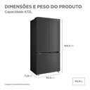 Ver imagem 3 de Geladeira Midea Multidoor Frost Free Inverter 672L MDRM905MMD463 Inox Bivolt