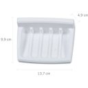 Ver imagem 3 de Porta Papel Higiênico Suporte Papeleira Plástica Sobrepor Branca + Saboneteira Plástica de Parede So