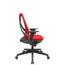 Ver imagem 2 de Cadeira Office Bix Tela Vermelha Assento Aero Vermelho Autocompensador Base Piramidal 95cm - 64026