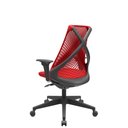 Ver imagem 3 de Cadeira Office Bix Tela Vermelha Assento Aero Vermelho Autocompensador Base Piramidal 95cm - 64026