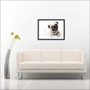 Ver imagem 3 de Quadro Decorativo Animais Cão Pug PetShop Salas Interiores Com Moldura