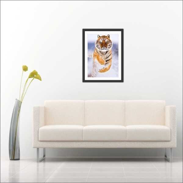 Quadro Decorativo Animais Tigre Salas Decorações Interiores Com Moldura - 2