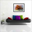 Ver imagem 5 de Quadro Decorativo Abstrato Árvores Salas Interiores Com Moldura