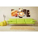 Ver imagem 2 de Quadro Decorativo Padarias Bolos Tortas Café Cafeterias Gourmet Interiores 5 Peças Com Moldura