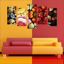 Ver imagem 4 de Quadro Decorativo Flores Paisagens Natureza Interiores Mosaico 5 Peças Com Moldura