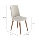 Ver imagem 4 de Conjunto de Jantar Lintz Canela 6 Cadeiras Giratórias Dakota - Bouclé 03 Bege c/ PU Off White
