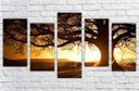 Ver imagem 2 de Quadro Decorativo Natureza Paisagem Árvores Salas Interiores Mosaico 5 Peças Com Moldura