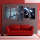 Ver imagem 2 de Quadro Decorativo Destiny Games Jogos Quartos Salas Interiores Mosaico 5 Peças Com Moldura