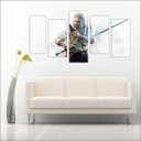 Ver imagem 1 de Quadro Decorativo The Witcher Games Jogos Quartos Salas Interiores Mosaico 5 Peças Com Moldura