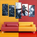 Ver imagem 2 de Quadro Decorativo Tomb Raider Games Jogos Quartos Salas Interiores Mosaico 5 Peças Com Moldura