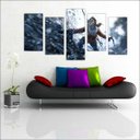 Ver imagem 1 de Quadro Decorativo Tomb Raider Games Jogos Quartos Salas Interiores Mosaico 5 Peças Com Moldura