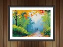 Ver imagem 1 de Quadro Decorativo Abstrato Linhas Arte Modernas Recepção Escritórios Consultórios Salas Com Moldura