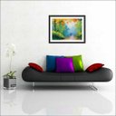 Ver imagem 3 de Quadro Decorativo Abstrato Linhas Arte Modernas Recepção Escritórios Consultórios Salas Com Moldura