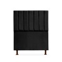 Ver imagem 2 de Kit Cabeceira + Calçadeira Baú Cancun Solteiro 120cm Suede - Ecotec Decor:Preto