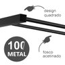 Porta Toalha Duplo Grego Metal Suporte Quadrado Barra 30cm Banheiro Preto Fosco Troia - 3