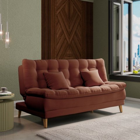 Sofá Cama 3 Lugares Casal Confortável 1,85 Larg Duda Matrix