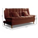 Ver imagem 5 de Sofá Cama 3 Lugares Casal Confortável 1,85 Larg Duda Matrix