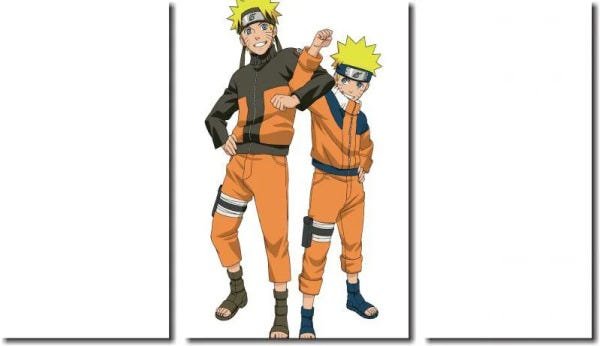 Quadro decorativo para quartos e salas do naruto 3 peças - 1