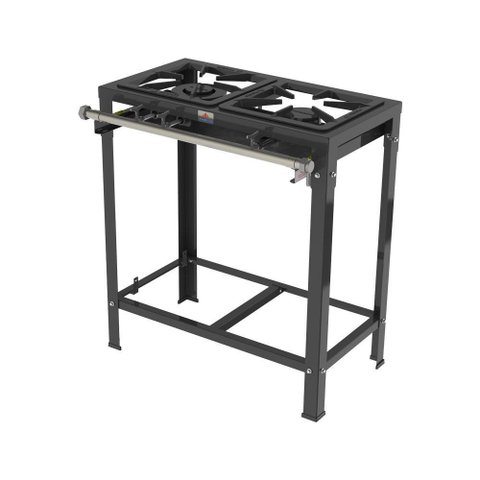 Fogão Industrial a Gás 2 Bocas 1 Simples 1 Dupla Espera para Forno Pmsd-21 - Progás