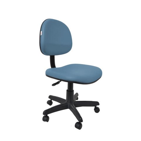Cadeira Executiva Giratoria Zeus - Couro Sintetico Corano - Azul Claro