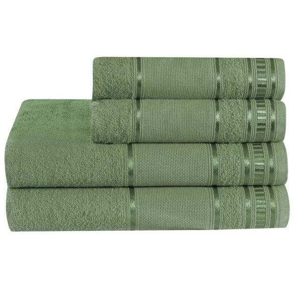 Kit Combo Combinato Colcha King Dupla Face Patchwork + Toalhas de Banho 7 Peças - Verde - 2