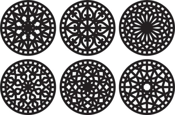 Mandalas Mdf Vazadas - Kit 6 Peças 40cm - 2