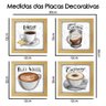 Quadro Decorativo Café Expresso Padaria Cozinha 12x12cm 2 Arte na Arte Café Expresso Padaria Cozinha - 3