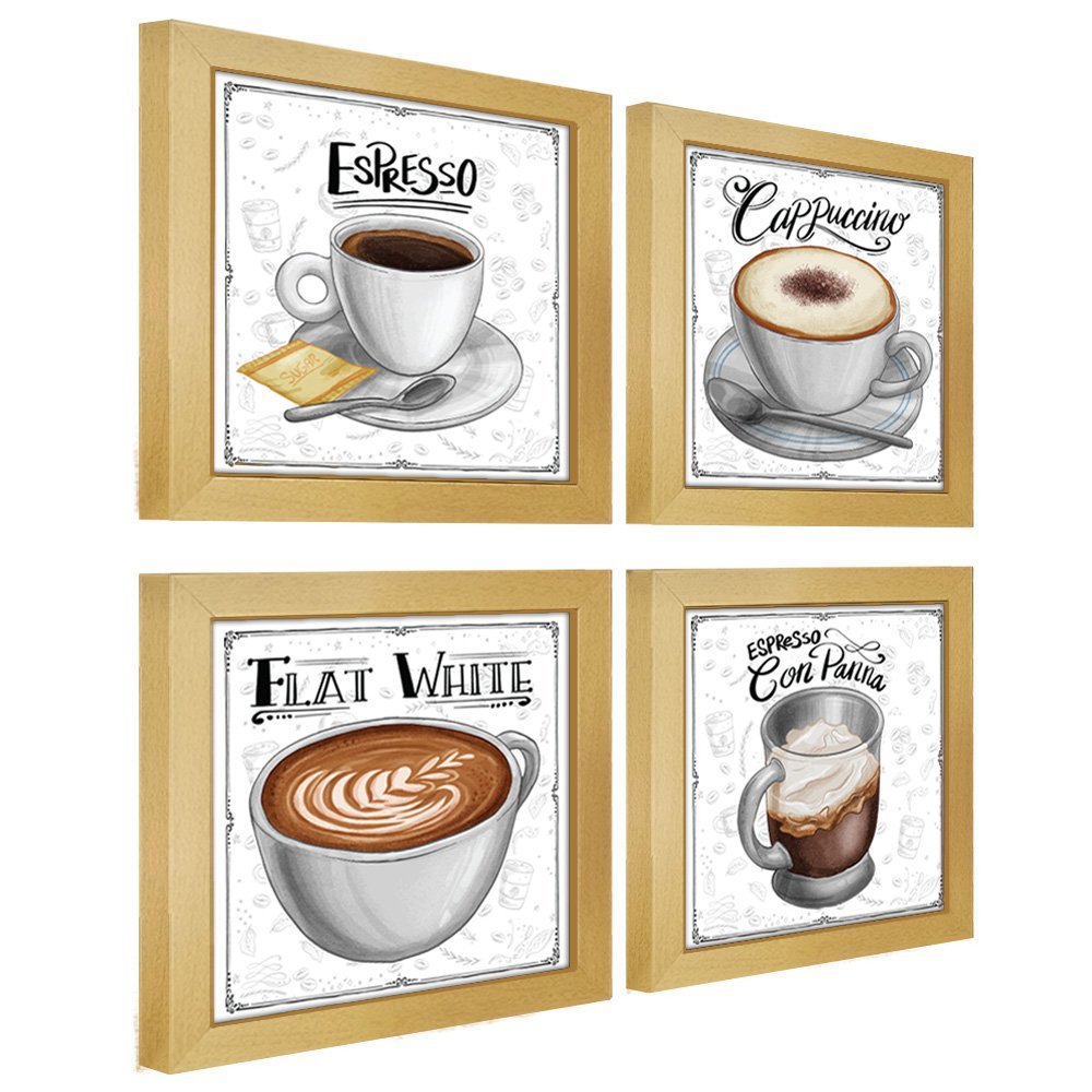 Quadro Decorativo Café Expresso Padaria Cozinha 12x12cm 2 Arte na Arte Café Expresso Padaria Cozinha