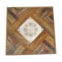 Ver imagem 3 de Mesa de Centro Rústica Madeira Maciça para Sala, Jardim 60cm x 60cm x 30cm