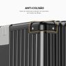 Kit Mala de Viagem Baú Pequena 10kg e Grande 32kg Policarbonato Holanda Maloa:preto - 15
