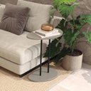 Ver imagem 1 de Mesa Lateral New Bend Incolar Grigio com Pé Preto