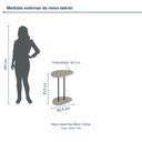 Ver imagem 3 de Mesa Lateral New Bend Incolar Grigio com Pé Preto