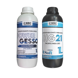 Kit 1l Hidrofugante Power Gesso e 1l Impermeabilizante Hg21 *lançamento*