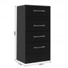 Comoda Suprema 4 Gavetas Preto - 2