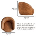 Ver imagem 3 de Poltrona Decorativa Organica Essence Base Fixa Courino Tcs 727 Moll