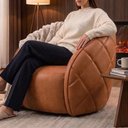 Ver mais imagens de Poltrona Decorativa Organica Essence Base Fixa Courino Tcs 727 Moll