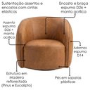 Ver imagem 5 de Poltrona Decorativa Organica Essence Base Fixa Courino Tcs 727 Moll