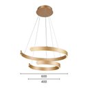 Ver imagem 4 de Lustre Pendente Sindora Dcd03043 Dourado Led Bivolt