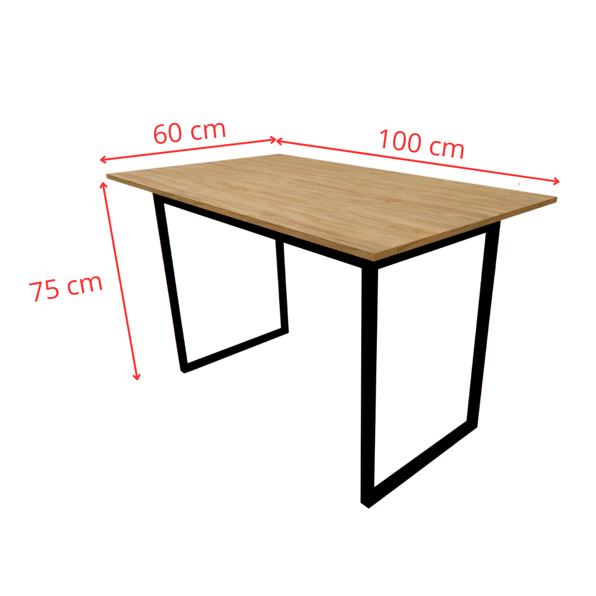 Mesa de Jantar Apartamento Estilo Industrial 100% Mdf Compacta Sala Cozinha Moderna 100x60 - 3