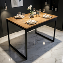 Ver imagem 1 de Mesa de Jantar Apartamento Estilo Industrial 100% Mdf Compacta Sala Cozinha Moderna 100x60