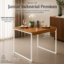 Ver imagem 3 de Mesa de Jantar Apartamento Estilo Industrial 100% MDF Compacta Sala Cozinha Moderna 100x60