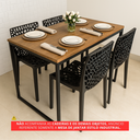Ver imagem 5 de Mesa de Jantar Apartamento Estilo Industrial 100% Mdf Compacta Sala Cozinha Moderna 100x60